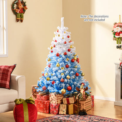2025 New Artificial Christmas Tree with 456 Branch Tips and Folding Metal Stand-5FT