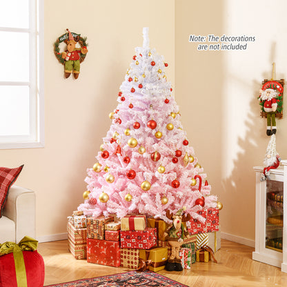 2025 New Artificial Christmas Tree with Folding Metal Stand and 456 Branch Tips-6FT
