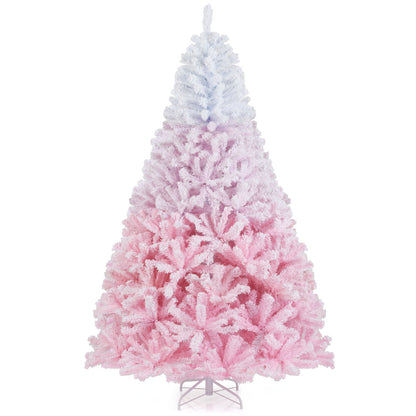 2025 New Artificial Christmas Tree with Folding Metal Stand and 456 Branch Tips-5FT