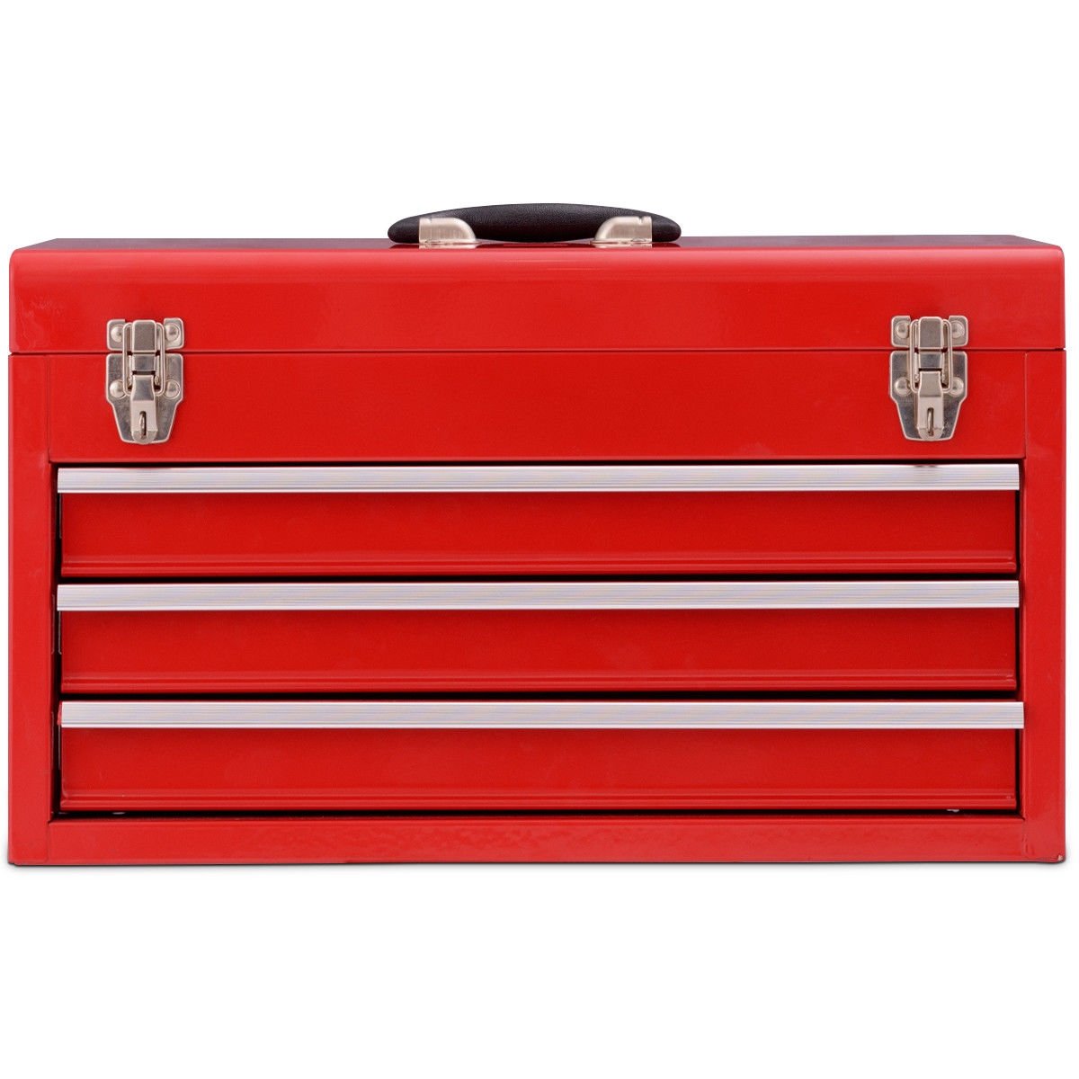 Portable Garage Mechanic Tool Cabinet Box with 3 Drawers-Blue