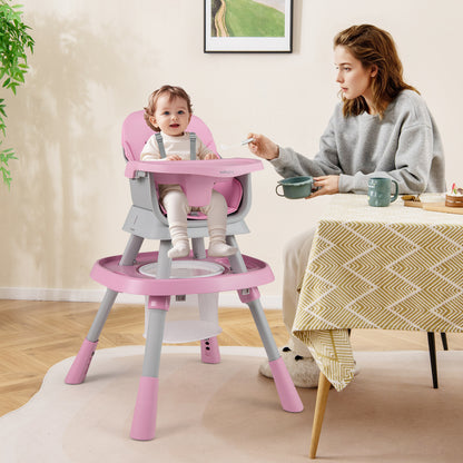 16-in-1 Baby High Chair with Activity Center and Booster Seat for Babies and Toddlers-Grey