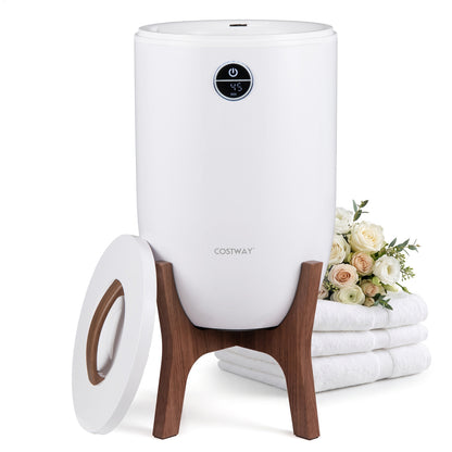 20 L Towel Warmer Bucket with Stand for Bathroom and Spa and Home Use-White
