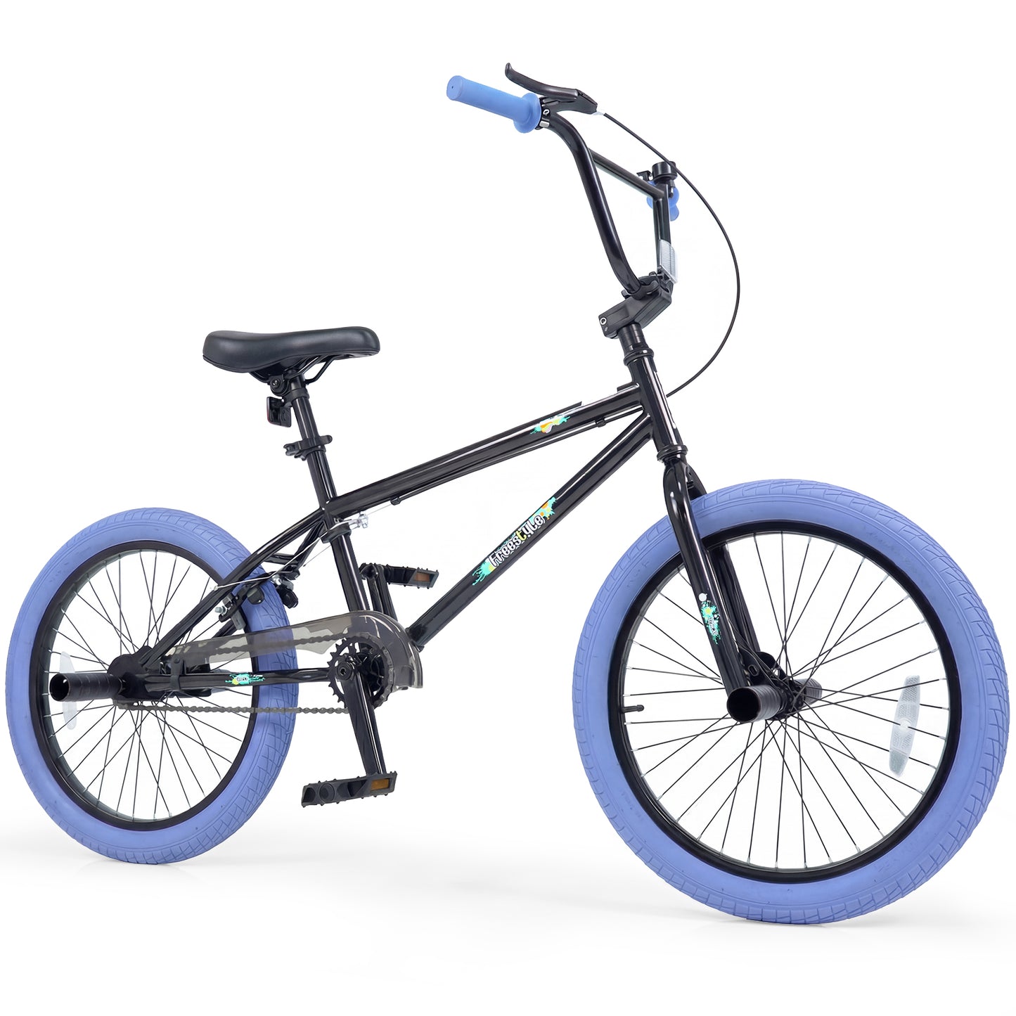 20" Trick Bicycle with 360 Degree Steering and Adjustable Seat for Kids and Teens-Green