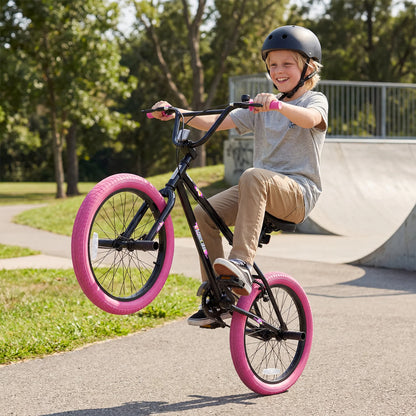 20" Trick Bicycle with 360 Degree Steering and Adjustable Seat for Kids and Teens-Green
