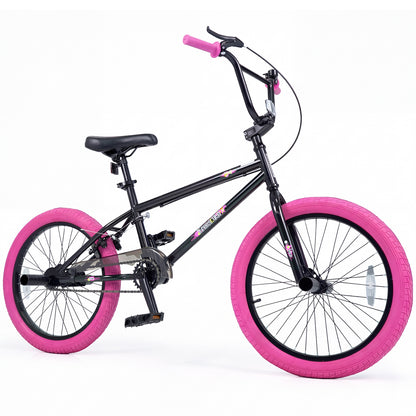 20" Trick Bicycle with 360 Degree Steering and Adjustable Seat for Kids and Teens-Green