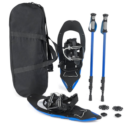 21” Snowshoes with Trekking Poles-Black