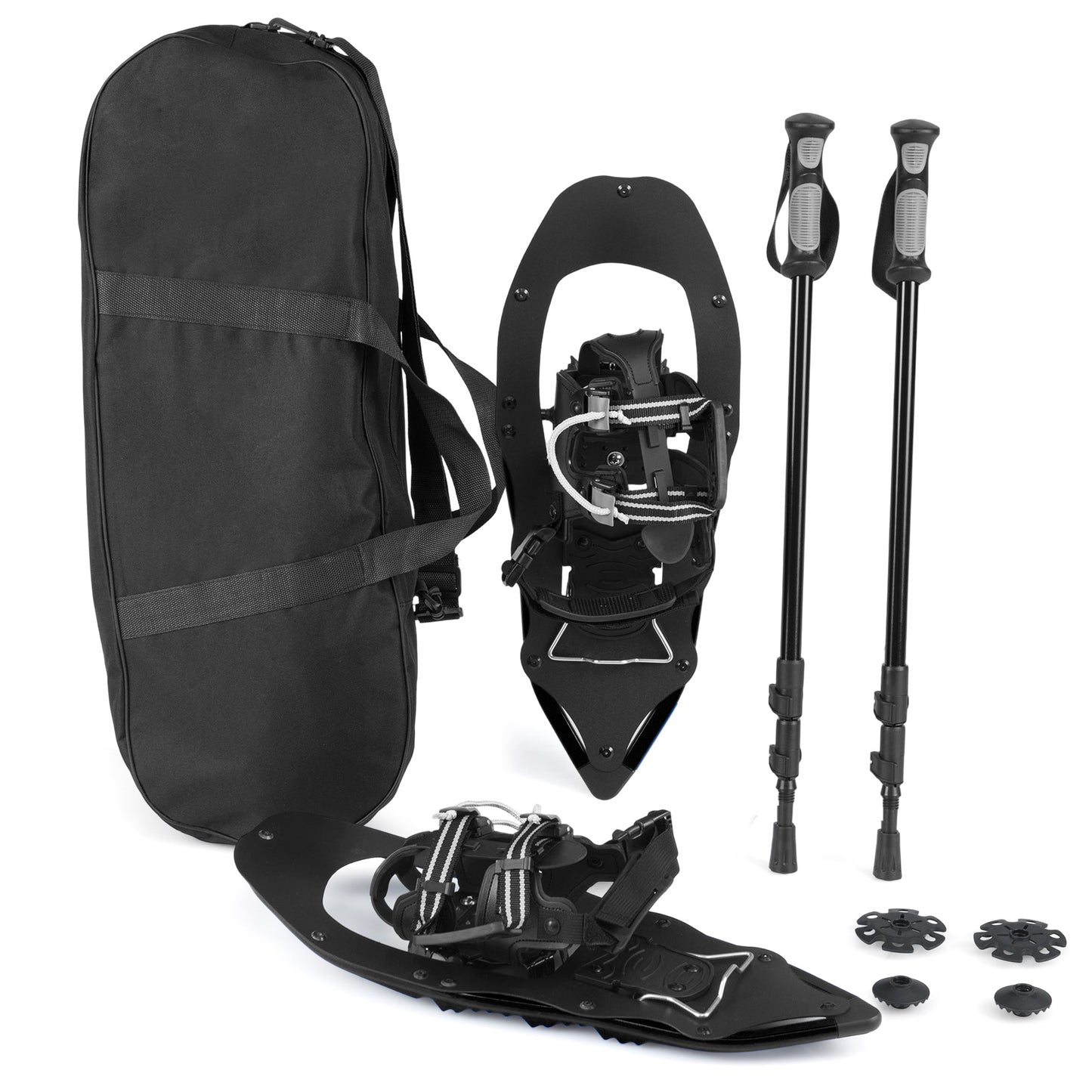 21” Snowshoes with Trekking Poles-Black