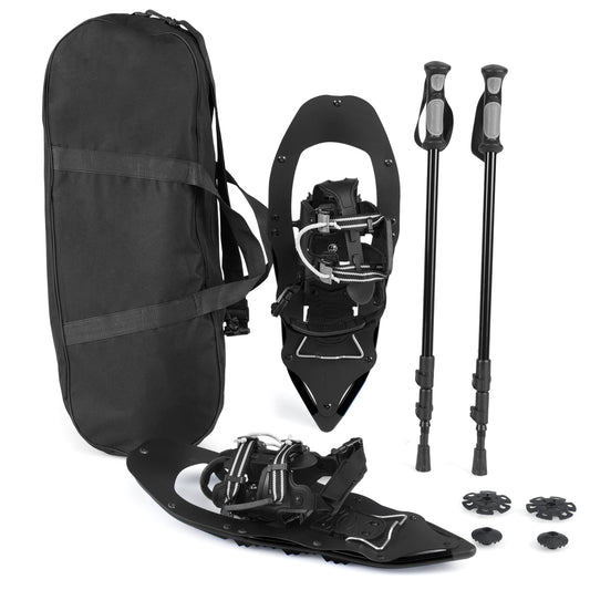 21” Snowshoes with Trekking Poles-Black