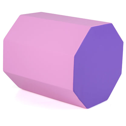 22.5" x 26" Octagon Tumbling Mat with Zippered Cover and Thick Foam Filling-Pink