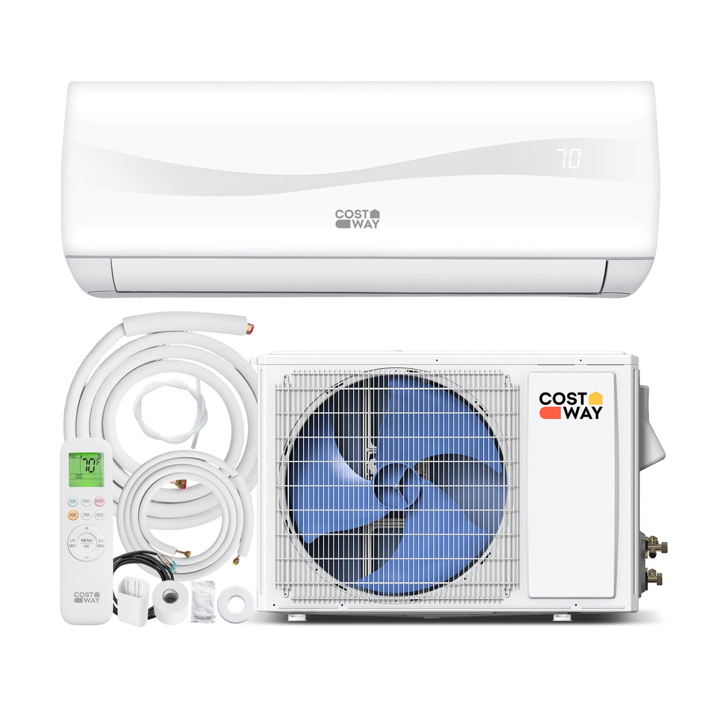 23000 BTU 19 SEER2 208-230V Mini Split Air Conditioner with Heat Pump