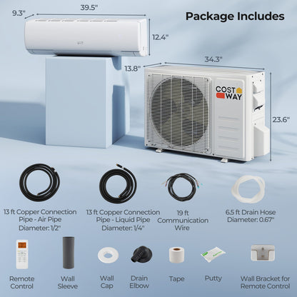 23000 BTU 208/230V Mini Split Air Conditioner and Heater Pump System