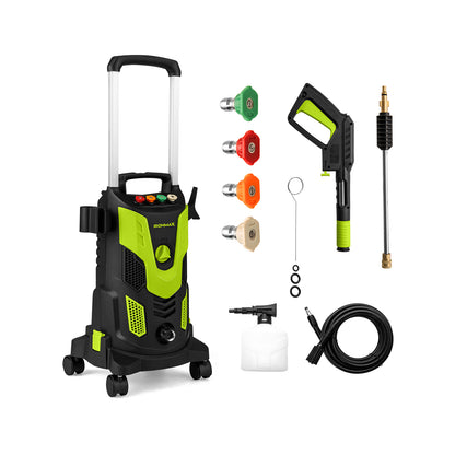 2300 PSI 1.8 GPM Electric High Pressure Power Washer-Green