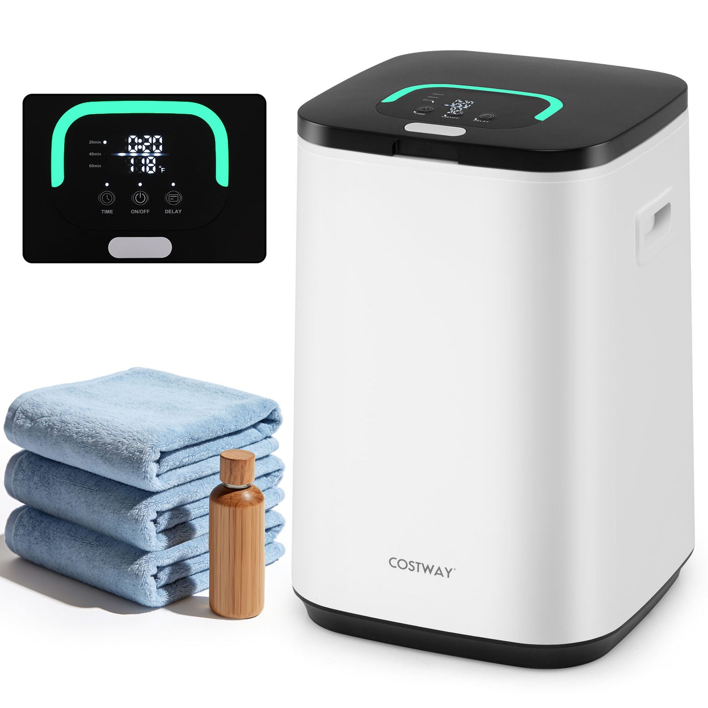 23L Large Hot Towel Heater with Rapid Heating and Adjustable Timer-WH