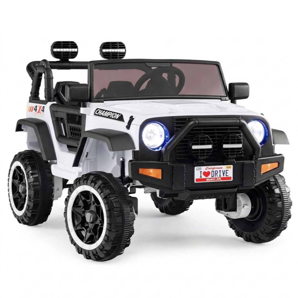 24V 2-Seater Kids Ride On Truck 2WD/4WD with Lockable Doors and Music-Pink