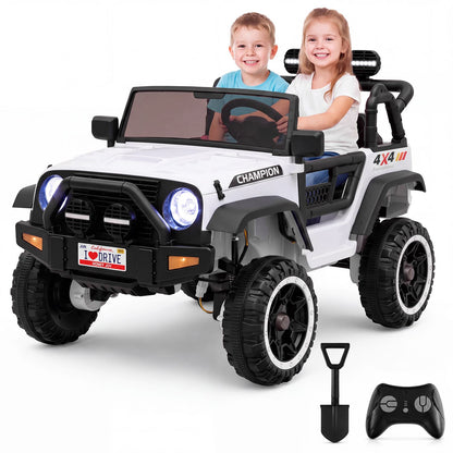 24V 2-Seater Kids Ride On Truck 2WD/4WD with Lockable Doors and Music-Pink