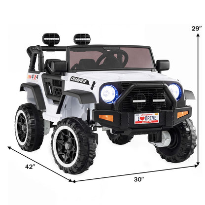 24V 2-Seater Kids Ride On Truck 2WD/4WD with Lockable Doors and Music-Pink