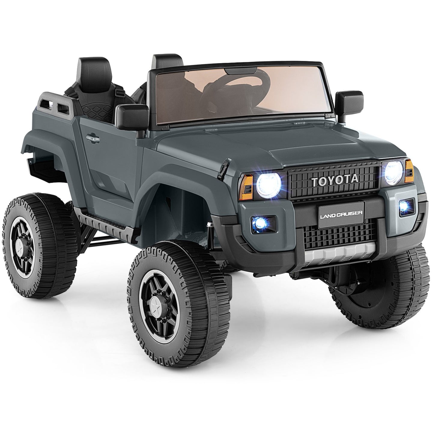 24V 2 Seater Ride on Car 4WD/2WD Switchable for Kids with Remote for Ages 3+-Black
