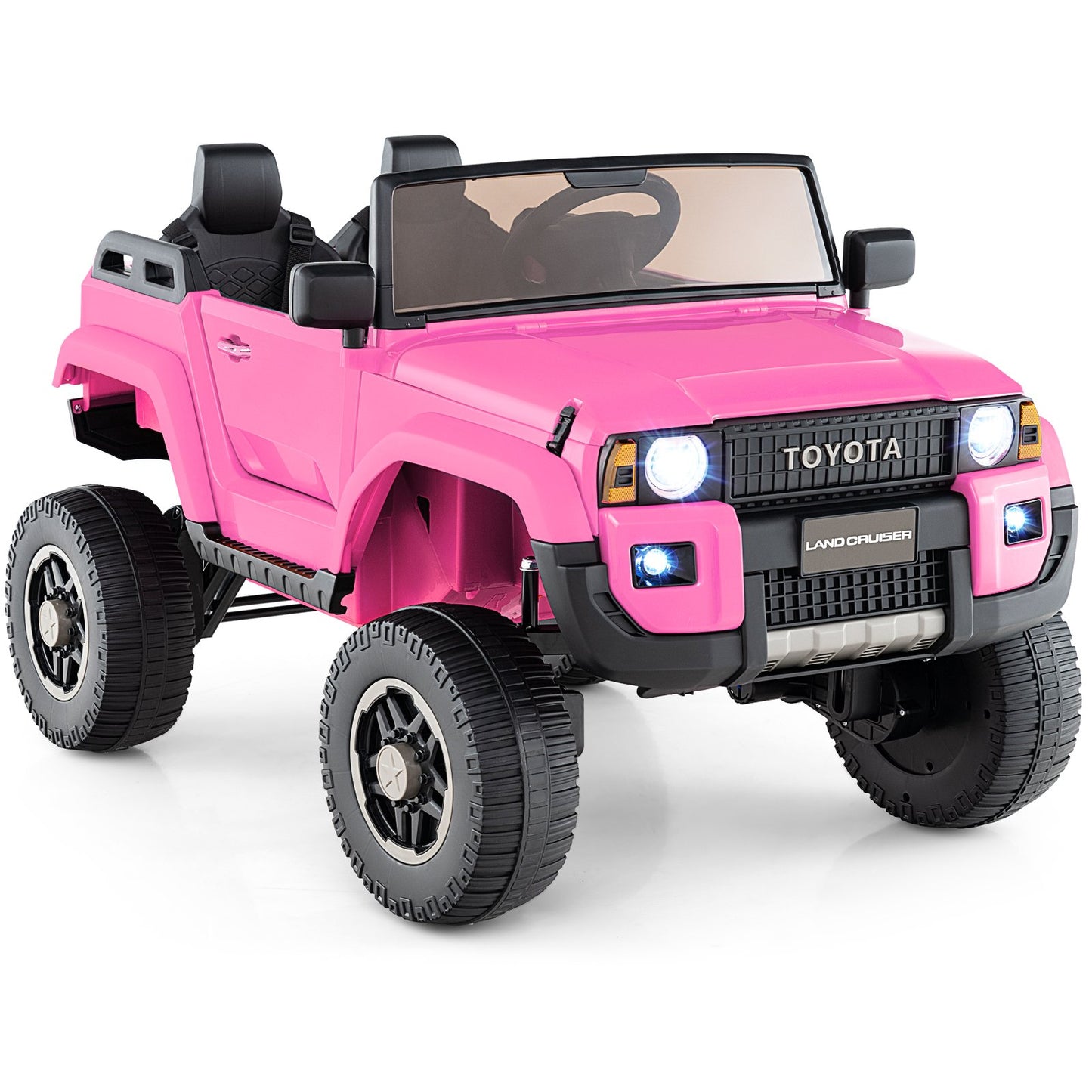 24V 2 Seater Ride on Car 4WD/2WD Switchable for Kids with Remote for Ages 3+-Black