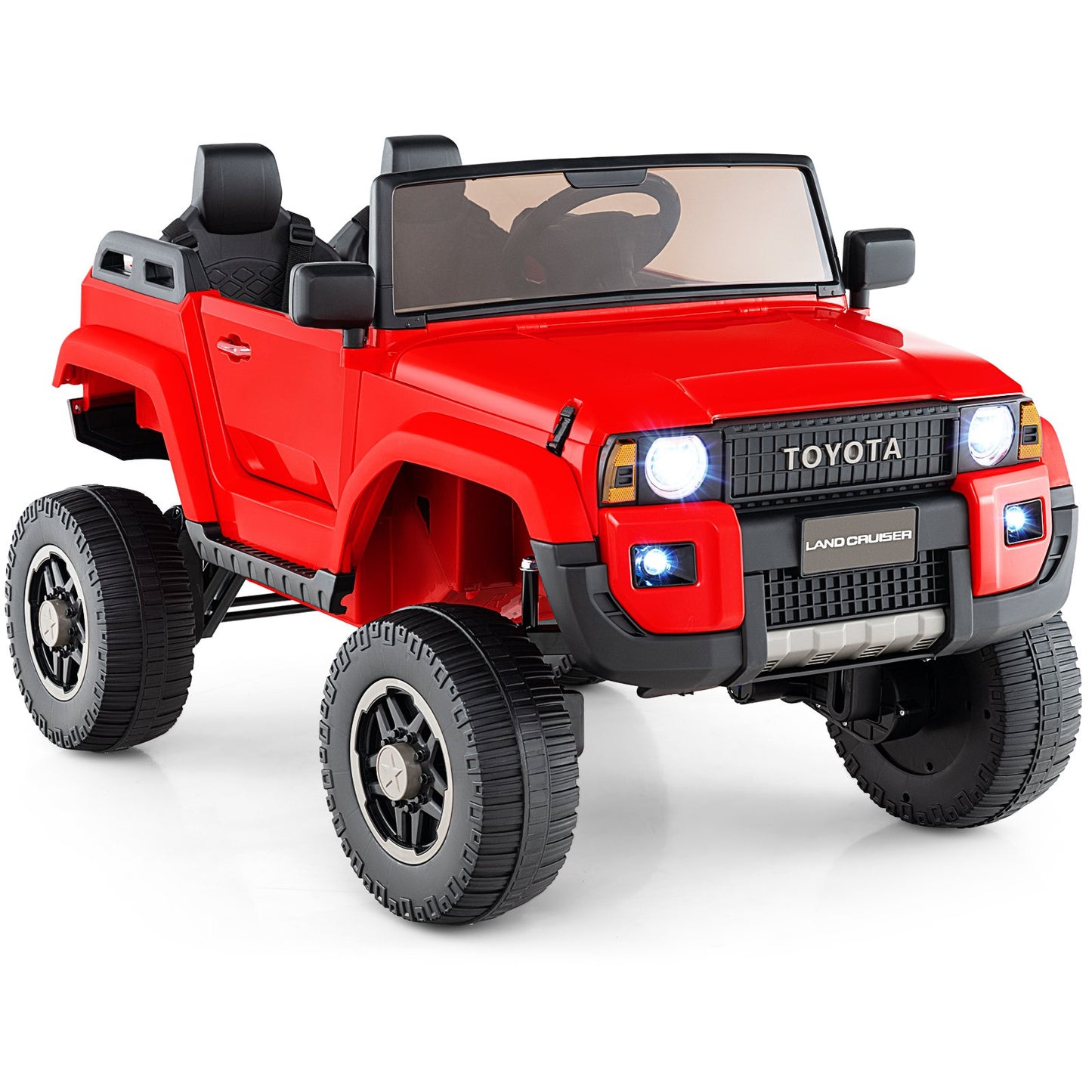 24V 2 Seater Ride on Car 4WD/2WD Switchable for Kids with Remote for Ages 3+-Black