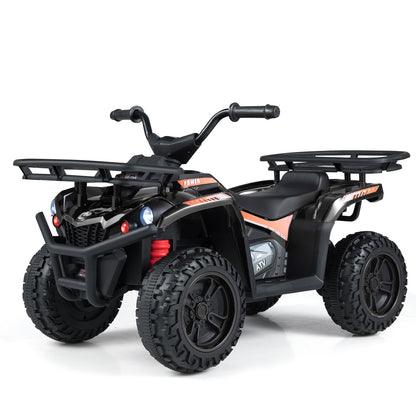24V Electric Ride On Quad with LED Headlights-Black