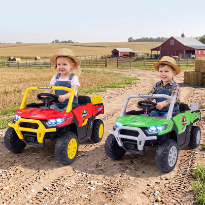 24V Ride On Dump Truck Car Off-Road with Remote Control and Music-Black