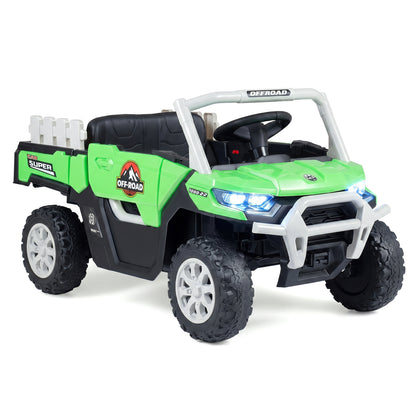 24V Ride On Dump Truck Car Off-Road with Remote Control and Music-Black