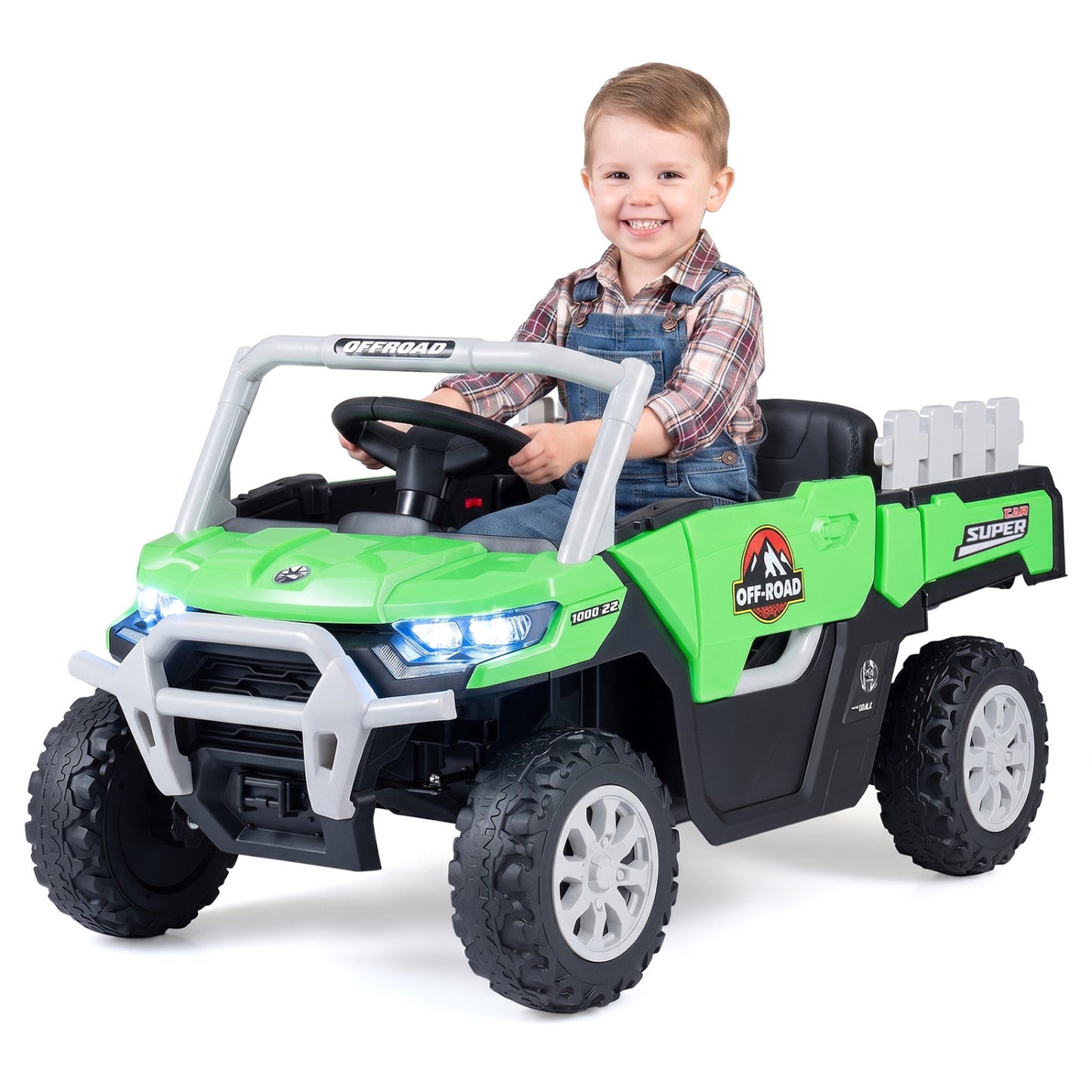 24V Ride On Dump Truck Car Off-Road with Remote Control and Music-Black