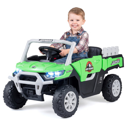 24V Ride On Dump Truck Car Off-Road with Remote Control and Music-Black