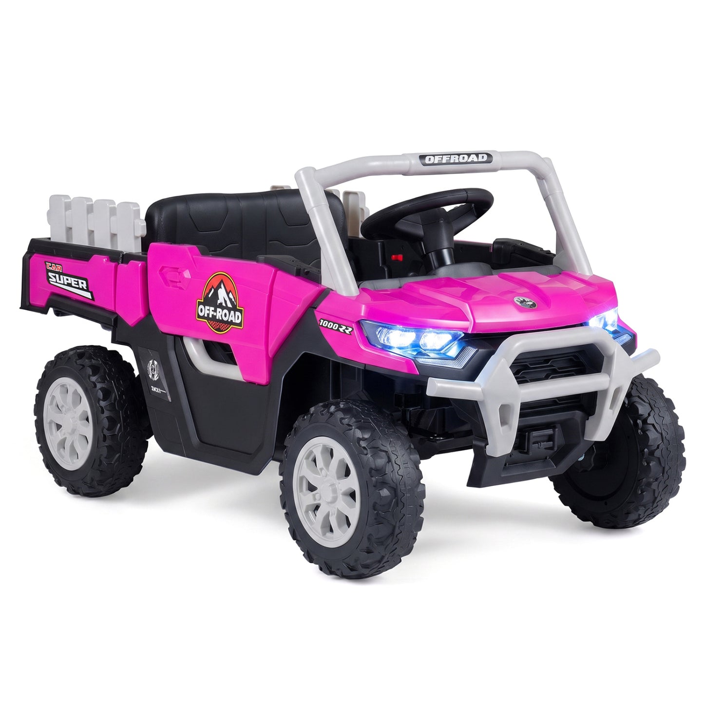24V Ride On Dump Truck Car Off-Road with Remote Control and Music-Black