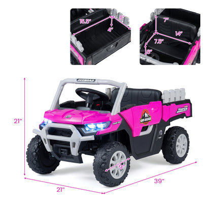 24V Ride On Dump Truck Car Off-Road with Remote Control and Music-Black