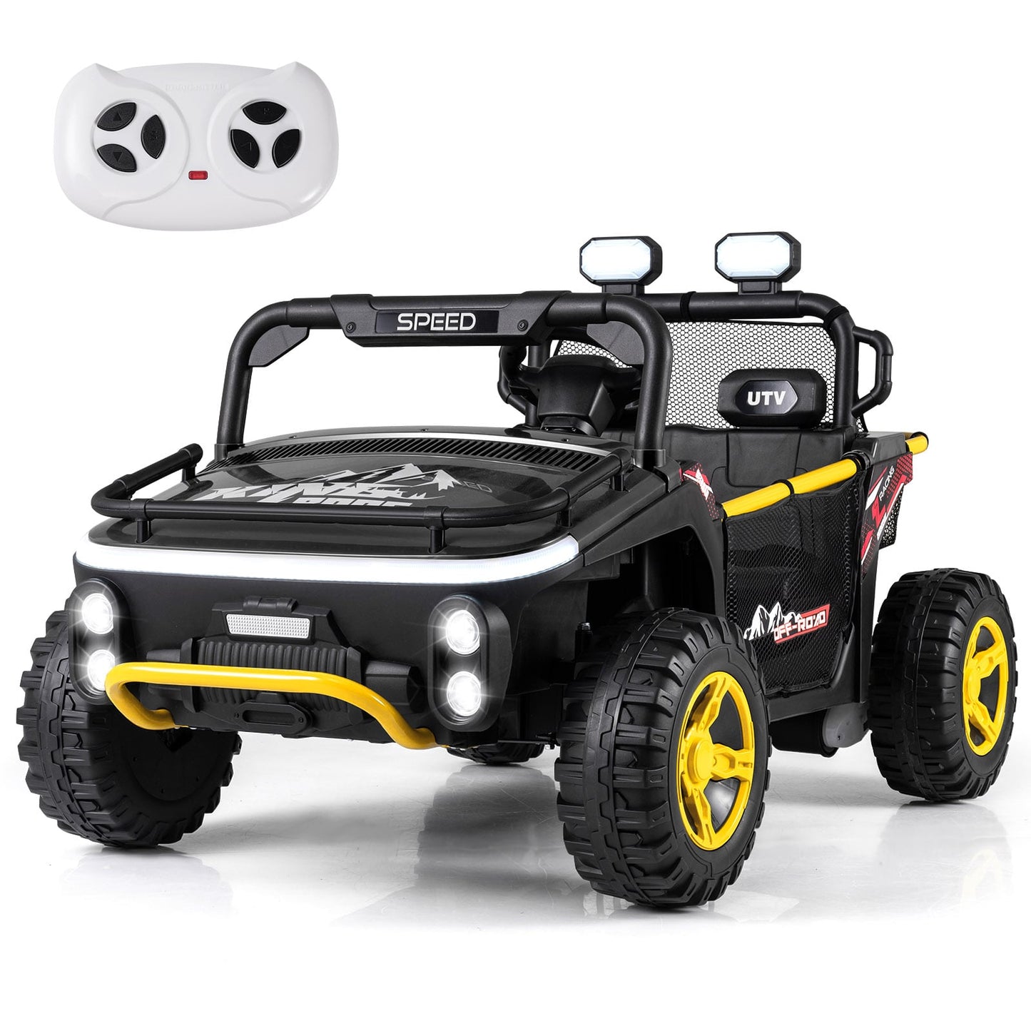 24V Ride on Toy for Kids 2 Seater Ride on Truck Car with Horn Music Story-Black