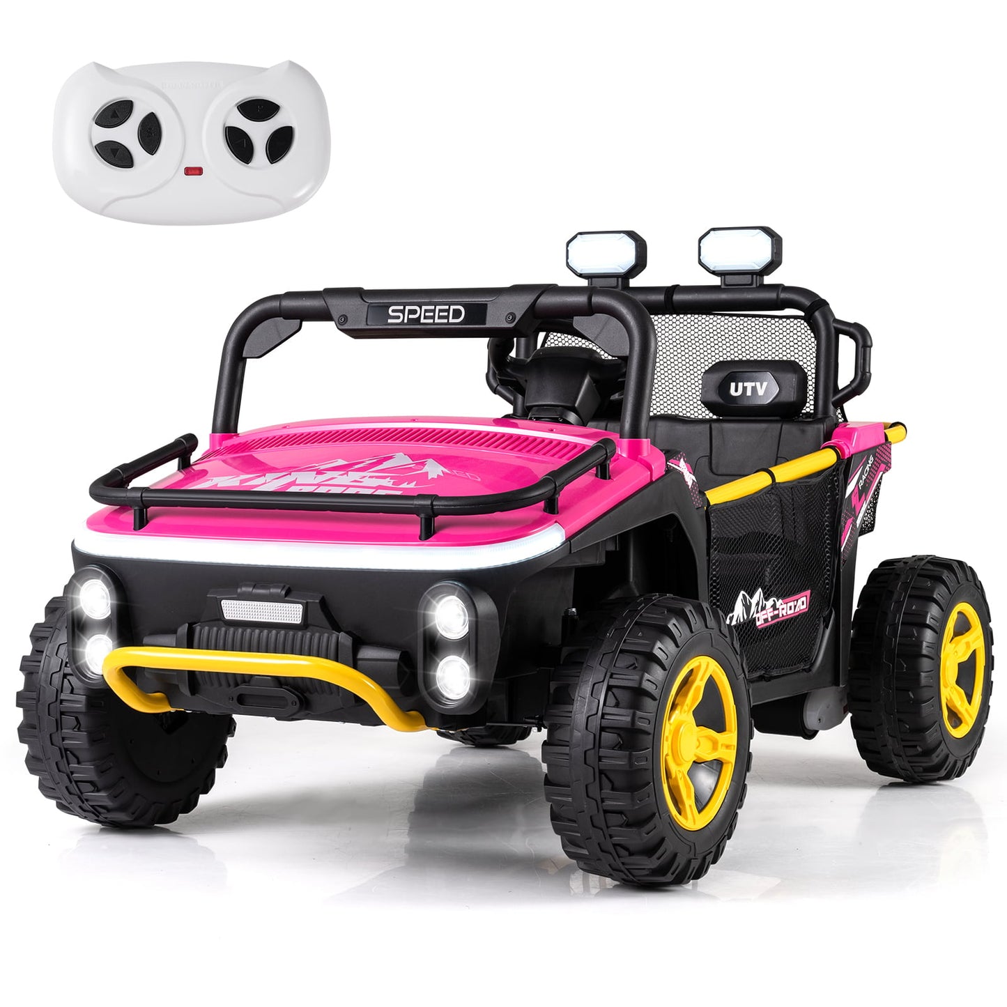 24V Ride on Toy for Kids 2 Seater Ride on Truck Car with Horn Music Story-Black