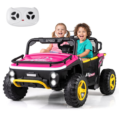 24V Ride on Toy for Kids 2 Seater Ride on Truck Car with Horn Music Story-Black