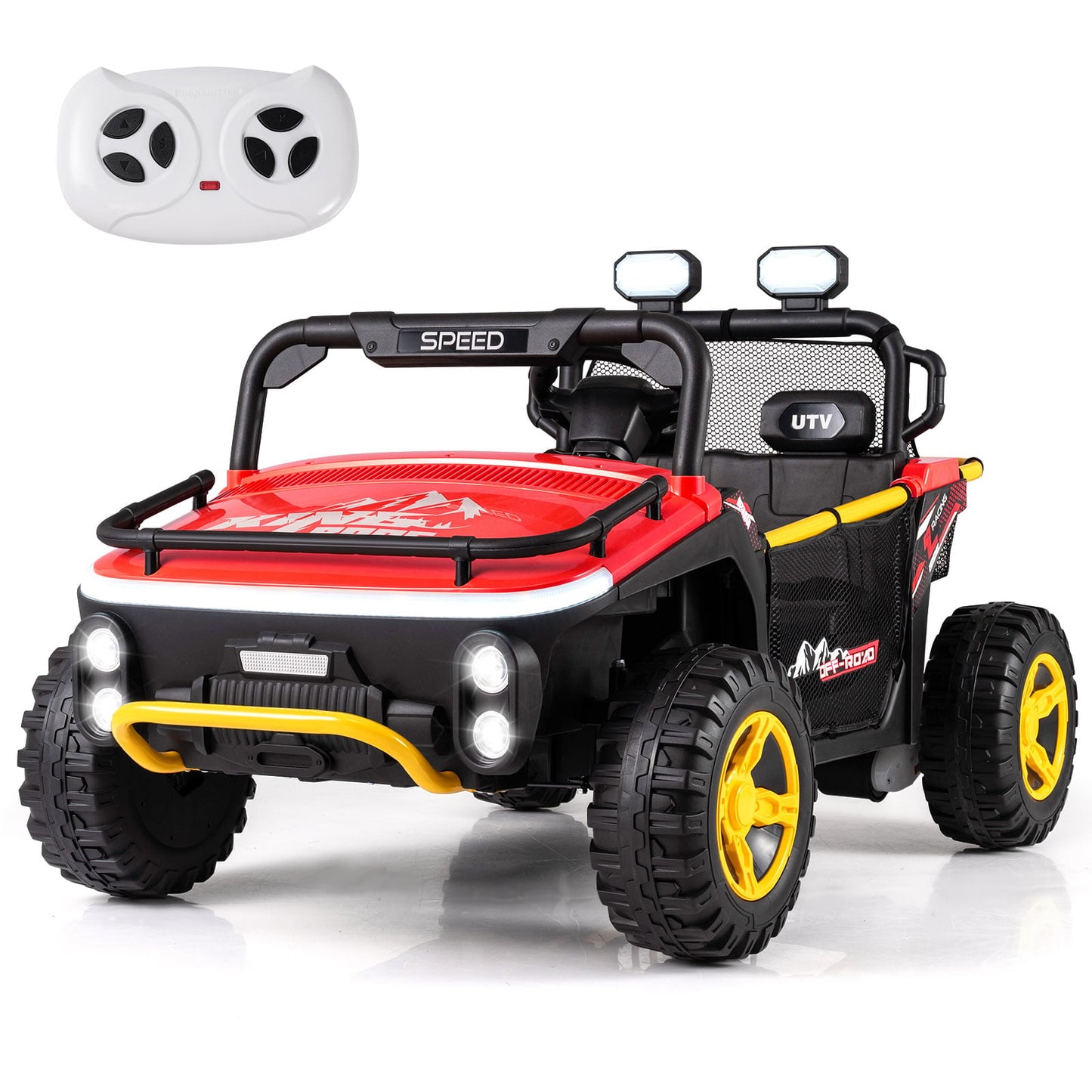 24V Ride on Toy for Kids 2 Seater Ride on Truck Car with Horn Music Story-Black