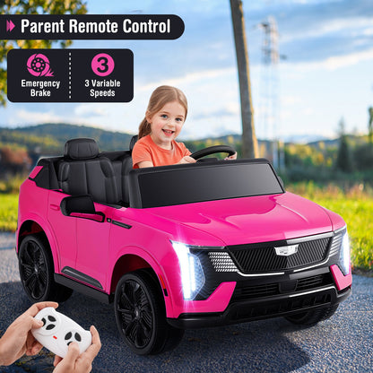 24V Ride on Truck 2-Seater Licensed Cadillac with Remote Control-Black
