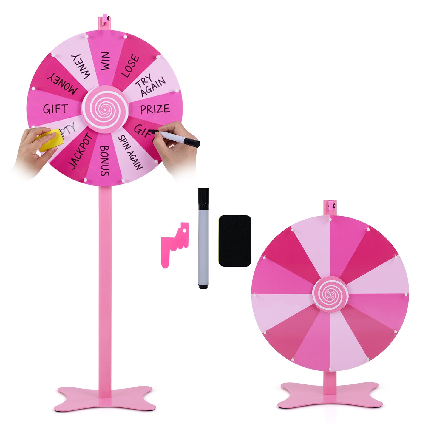 18 Inch Prize Wheel with Blackboard Marker and Eraser