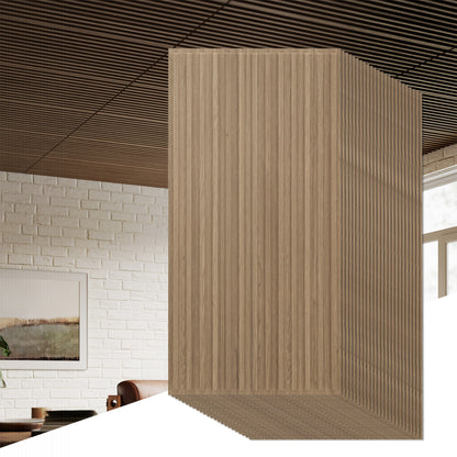 24-Pack PVC Slat Wall Panels for Interior Wall Decoration for Living Room and TV Background-Black