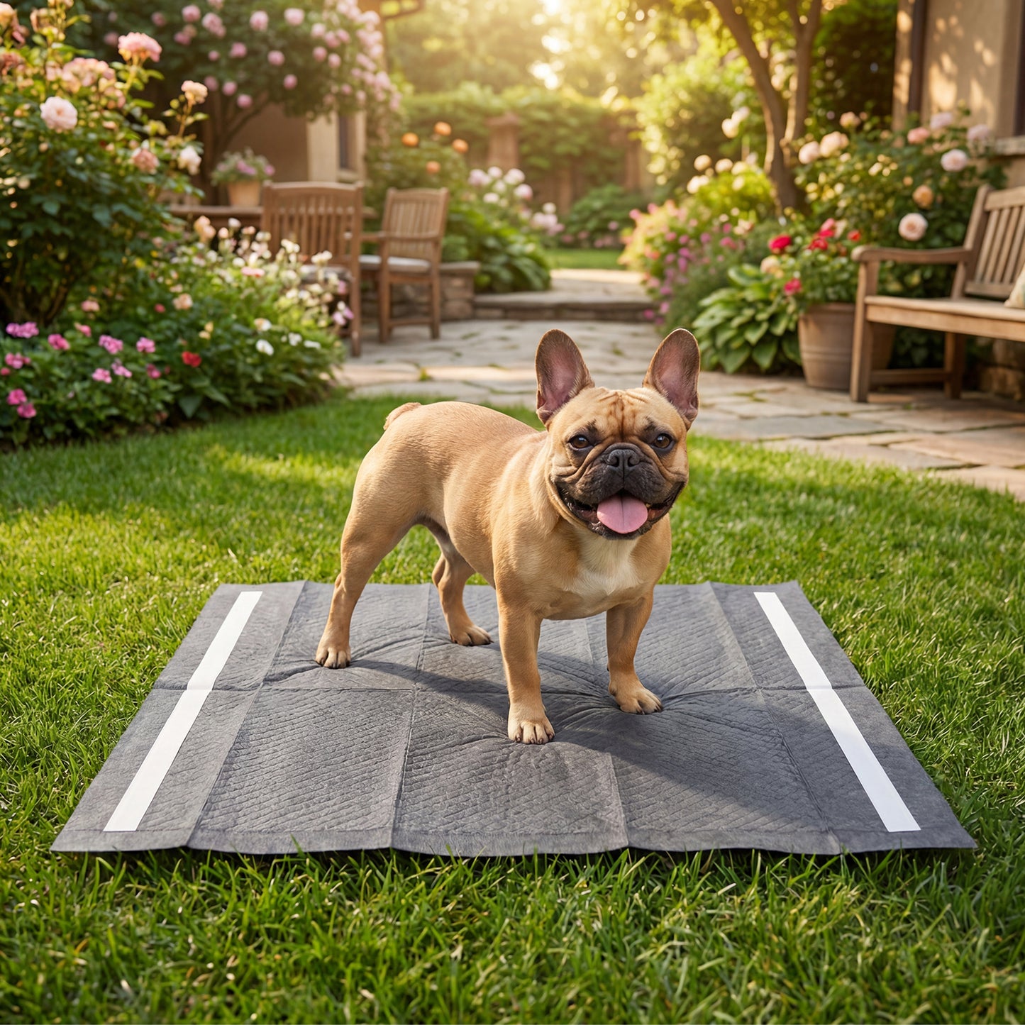 24" x 24" Charcoal Dog Pee Pads 6-Layer for Dogs-Black