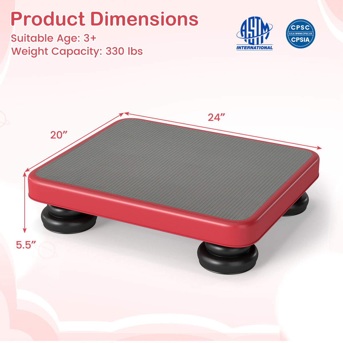 Blue 24x20-inch kids rebounder bouncing board with elastic rope for ages 3+ from Wilsons Home Store, outdoor trampoline toy.