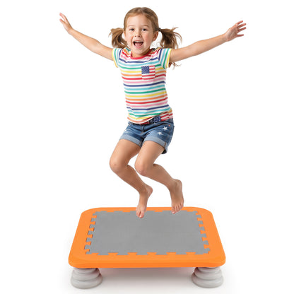 25.5 Inch Kids Mini Trampoline with 4 Removable and Non-Slip Foot Pads-Blue