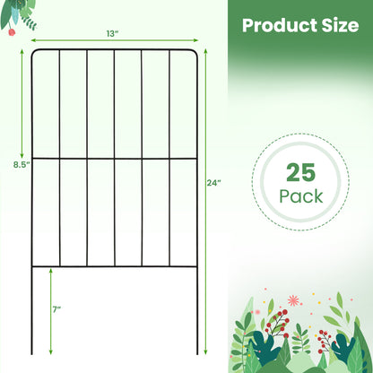 50 Pack Rustproof Decorative Garden Fence Set