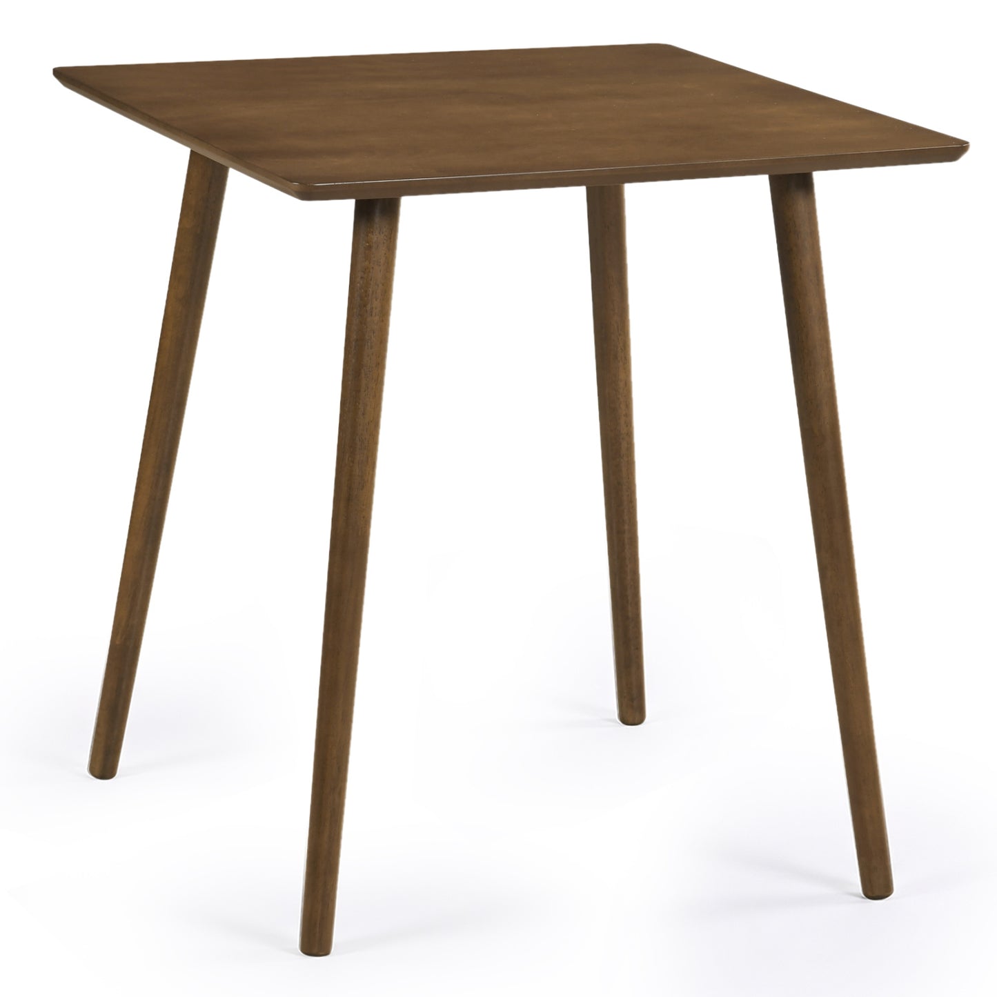27.5 Inch Small Square Wooden Dining Table for 2-4 People Space-Saving Dining Room Table-Walnut