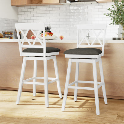 29 Inch Counter Height Barstools with Backrest and Upholstered Seat Cushion for Kitchen Dining Room-29 Inch