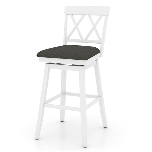 29-inch counter height barstools with backrest and upholstered seat cushion, ideal for kitchen and dining room furniture.