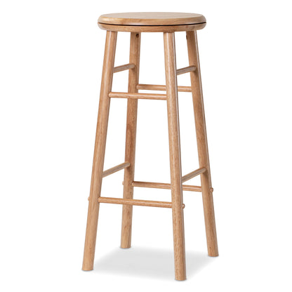 Set of 2 gray 29-inch swivel bar stools with footrests and crossbars, designed for kitchen and dining areas.