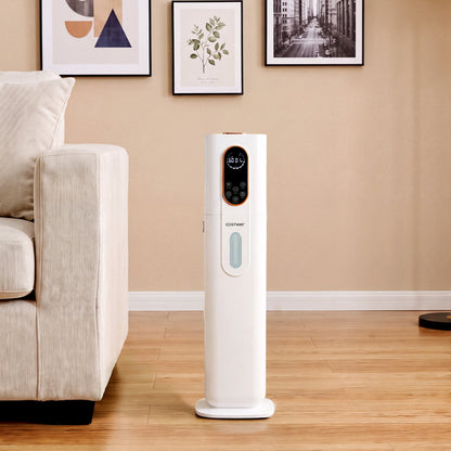 2.4 Gal Cool Mist Humidifier with 3 Mist Levels Remote Control and Essential Oil Diffuser for Plants-White