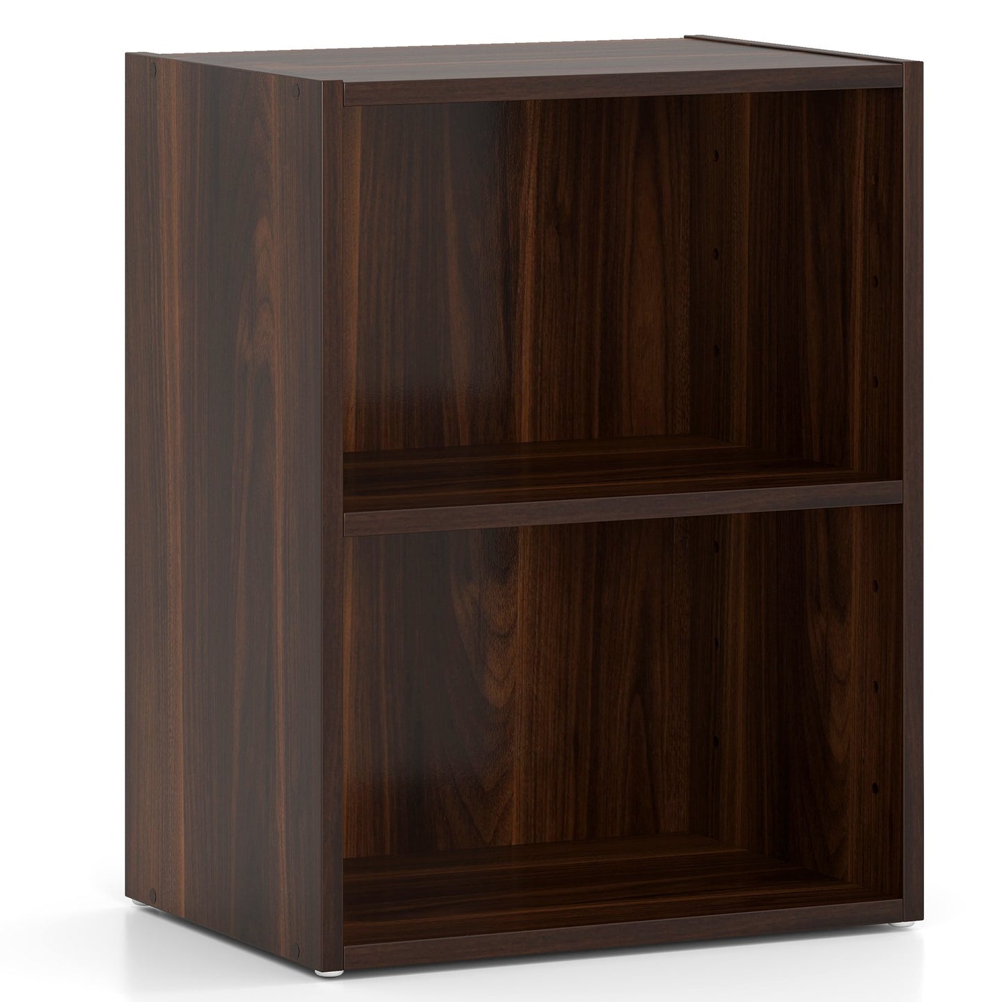 2-Layer Multifunctional Furniture Display Cabinet with Large Capacity Storage Space-Black