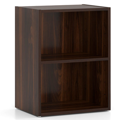 2-Layer Multifunctional Furniture Display Cabinet with Large Capacity Storage Space-Black