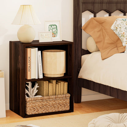 2-Layer Multifunctional Furniture Display Cabinet with Large Capacity Storage Space-Black