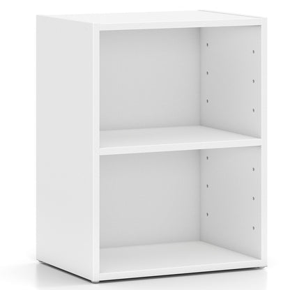 2-Layer Multifunctional Furniture Display Cabinet with Large Capacity Storage Space-Black